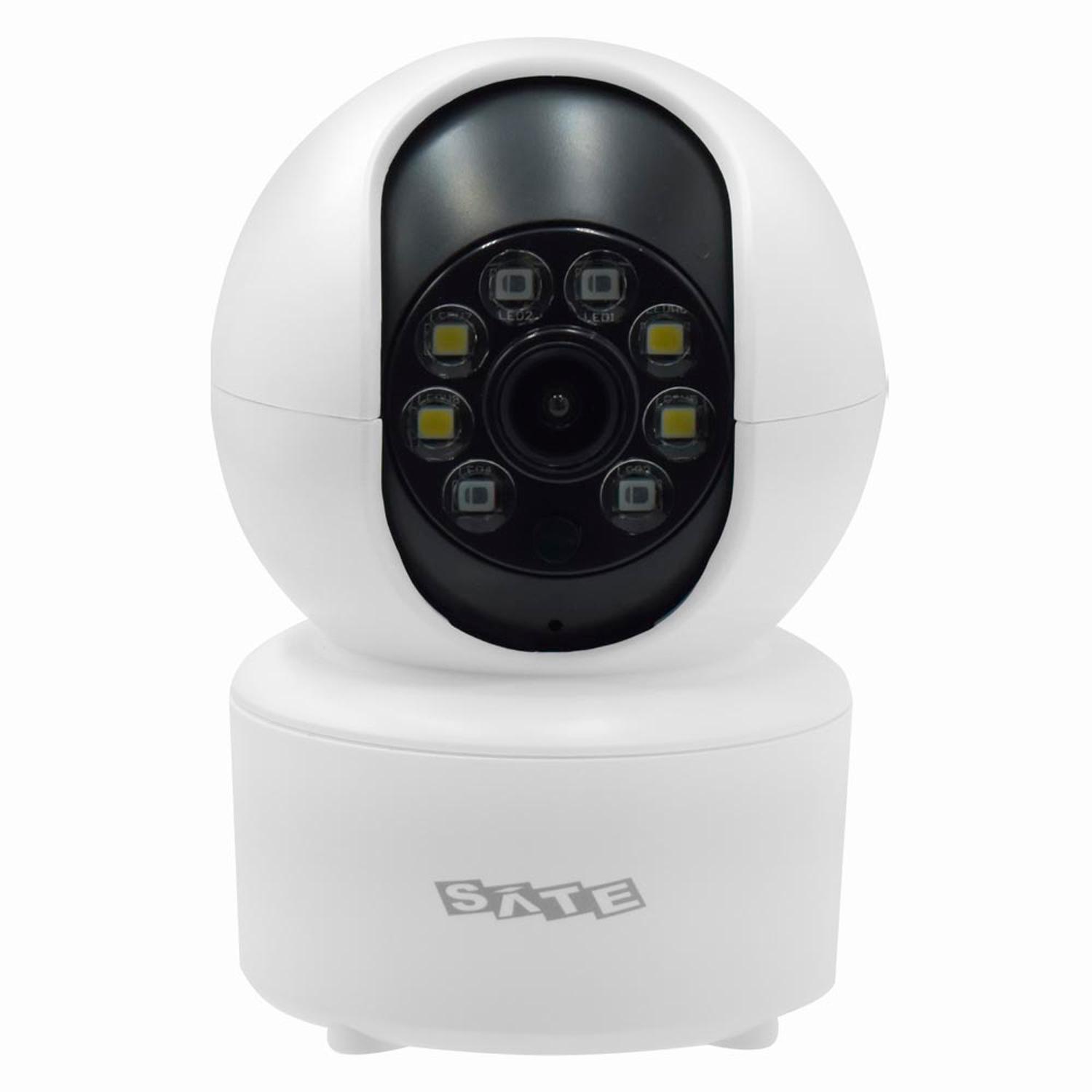 Cámara De Seguridad Para Interiores Con Wifi, 2 Mp Y Alta Definición, Satellite A-cam002, Color Blanco