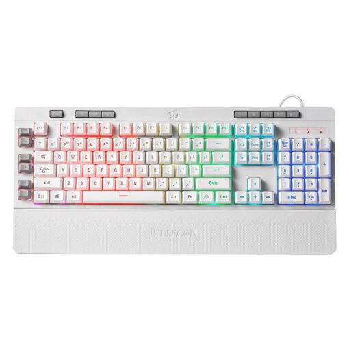 Teclado Para Juegos Redragon Shiva Lunar White K512w-rgb - Blanco