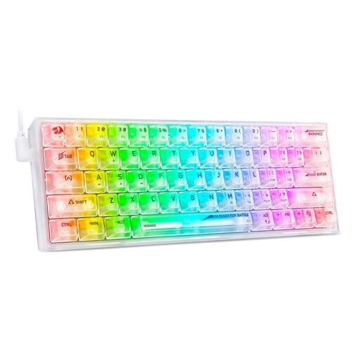Alternative view of Teclado Para Juegos Redragon Fizz K617ct-rgb Con Interruptor Transparente Y Diseño Del 60 % - Transparente