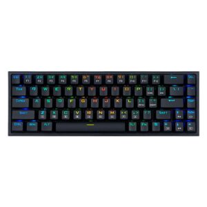 Teclado Para Juegos Redragon Castor K631-rgb Con Interruptor Rojo, Diseño Del 65 %, Color Negro