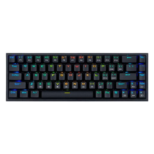 Teclado Para Juegos Redragon Castor K631-rgb Con Interruptor Rojo, Diseño Del 65 %, Color Negro