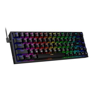 Teclado Para Juegos Redragon Castor K631-rgb Con Interruptor Rojo, Diseño Del 65 %, Color Negro - Imagen 2