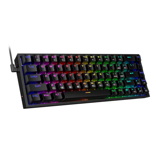 Alternative view of Teclado Para Juegos Redragon Castor K631-rgb Con Interruptor Rojo, Diseño Del 65 %, Color Negro