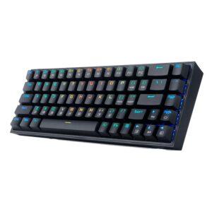 Teclado Para Juegos Redragon Castor K631-rgb Con Interruptor Rojo, Diseño Del 65 %, Color Negro - Imagen 3