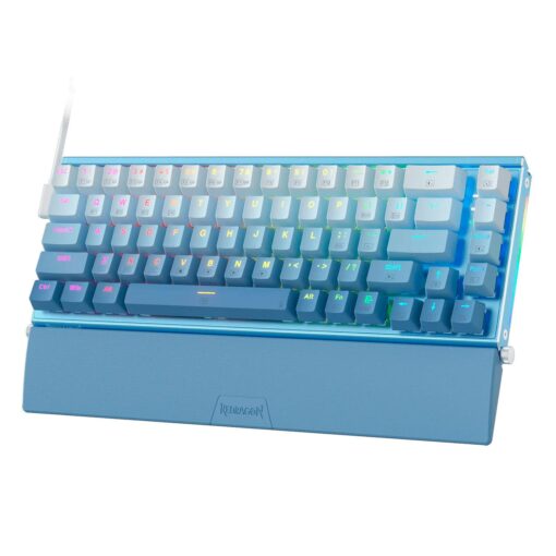 Alternative view of Teclado Redragon K641b Bw Rgb Shaco 60 % Intercambiable En Caliente Con Soporte Para Teléfono - Azul