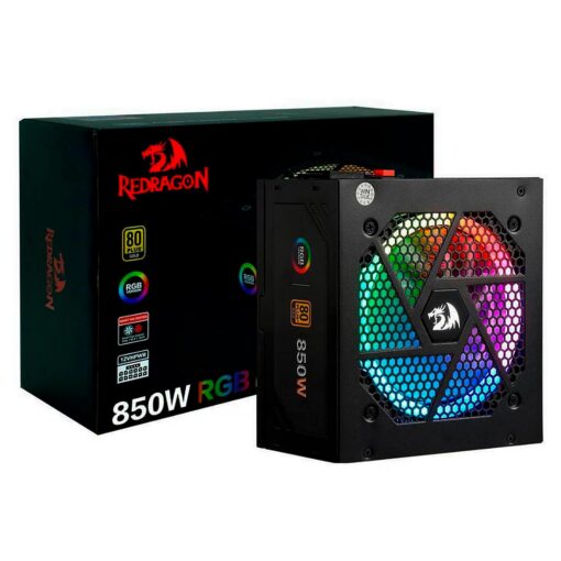 Redragon Rgps Gc-ps006-1 Atx 750w 80 Plus Gold Pfc Fuente De Alimentación Rgb Bivolt Modular Activa Completa - Negro