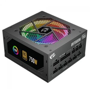 Redragon Rgps Gc-ps006-1 Atx 750w 80 Plus Gold Pfc Fuente De Alimentación Rgb Bivolt Modular Activa Completa - Negro - Imagen 2