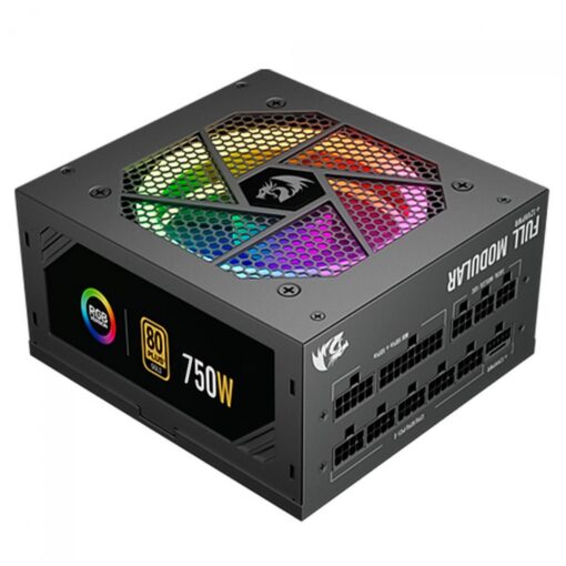 Alternative view of Redragon Rgps Gc-ps006-1 Atx 750w 80 Plus Gold Pfc Fuente De Alimentación Rgb Bivolt Modular Activa Completa - Negro