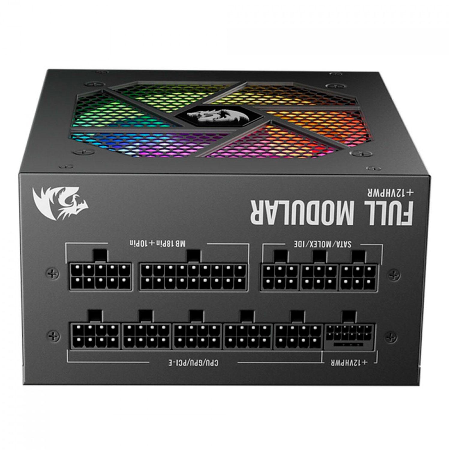 Redragon Rgps Gc-ps006-1 Atx 750w 80 Plus Gold Pfc Fuente De Alimentación Rgb Bivolt Modular Activa Completa - Negro - Imagen 4