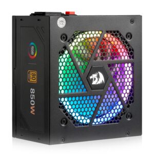 Redragon Gc-ps007 Atx 850w 80 Plus Gold Pfc Fuente De Alimentación Bivoltio Modular Completa Activa - Negro