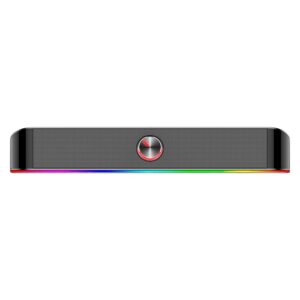 Barra De Sonido Auxiliar Para Gamers Redragon Adiemus Gs560 Usb P2 Rgb - Negro