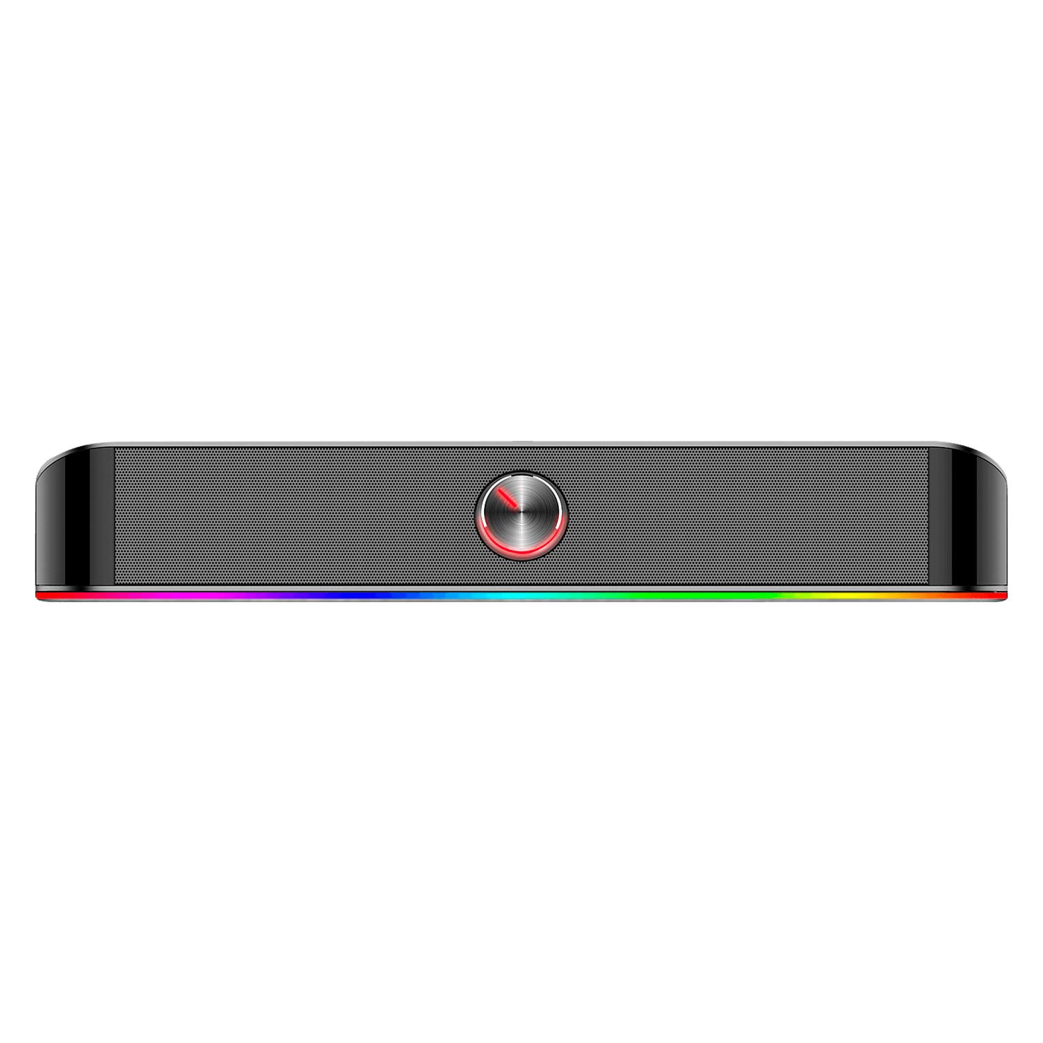 Barra De Sonido Auxiliar Para Gamers Redragon Adiemus Gs560 Usb P2 Rgb - Negro