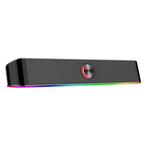 Barra De Sonido Auxiliar Para Gamers Redragon Adiemus Gs560 Usb P2 Rgb - Negro - Imagen 2