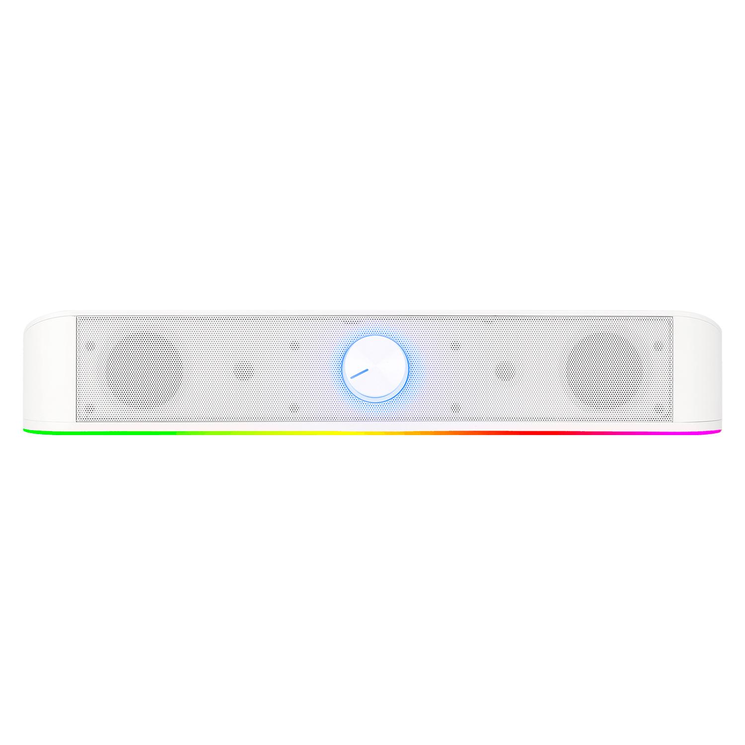 Barra De Sonido Para Gamers Rgb Usb Redragon Adiemus Gs560w - Blanco