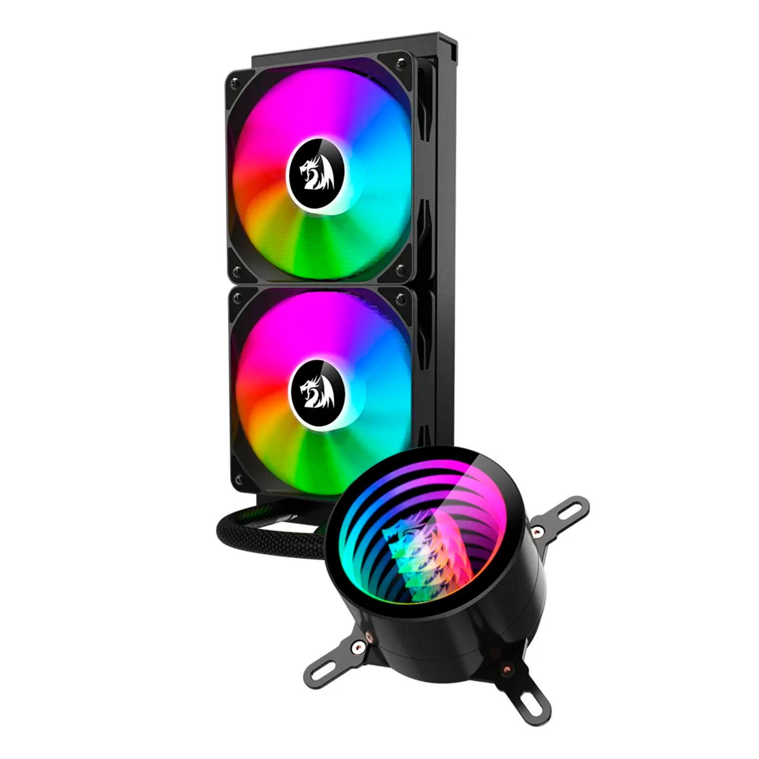 Disipador De Agua Para Cpu Redragon Cw-3011 Rgb, Color Negro