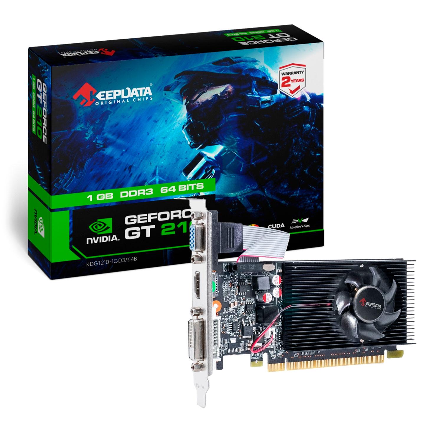 Tarjeta De Video Nvidia Geforce Gt210 De 1 Gb Ddr3 De Keepdata