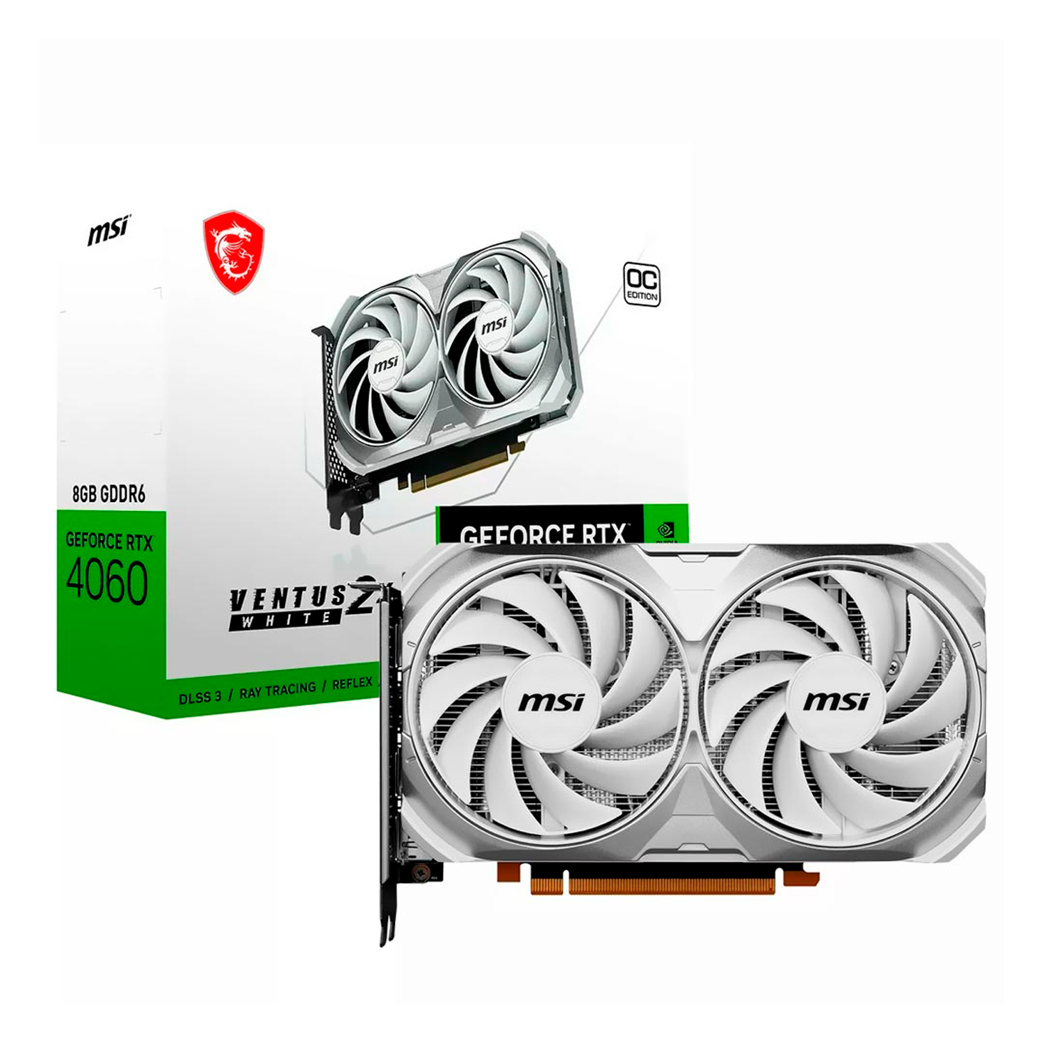 Tarjeta De Video Msi Nvidia Geforce Ventus 2x Oc Rtx-4060 8 Gb Gddr6 - 912-v516-030