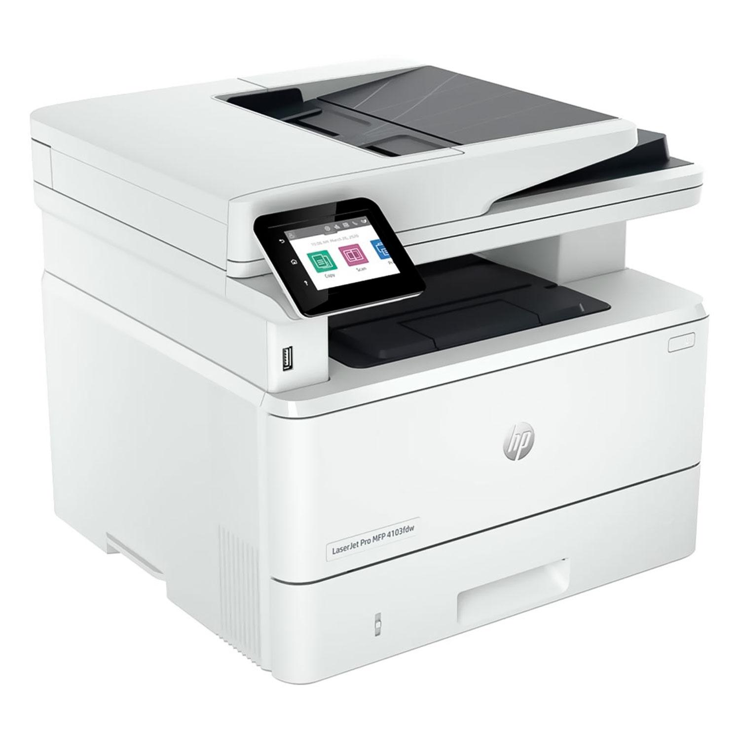 Alternative view of Impresora Multifunción Hp Laserjet Pro Mfp 4103fdw 3 En 1 Con Wi-fi, 220 V, Color Blanco