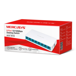 Switch Mercusys Ms108 De 8 Puertos Y 10/100 Mbps, Color Blanco - Imagen 2