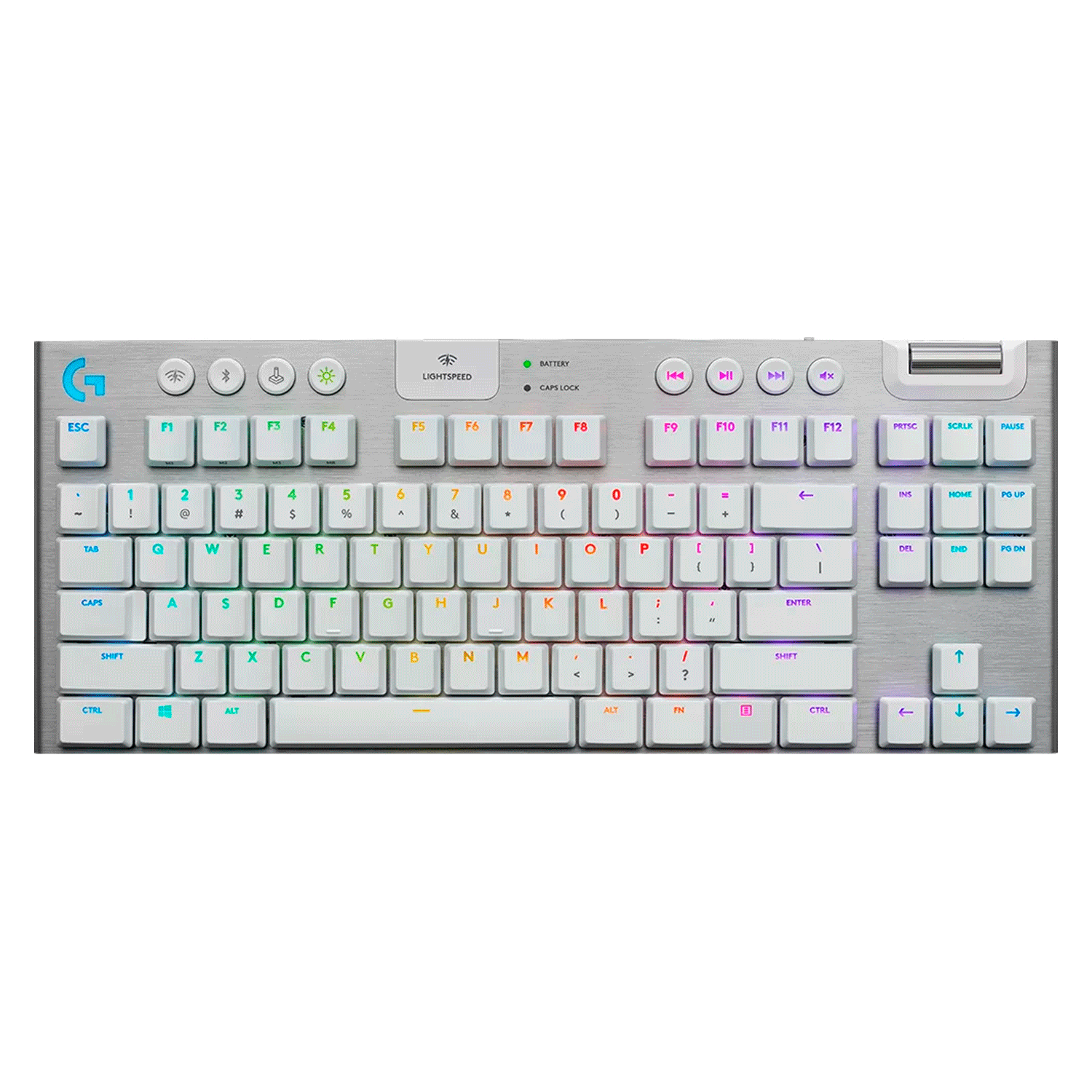 Teclado Para Juegos Rgb Logitech G915 Tkl 920-009660 En Inglés, Blanco