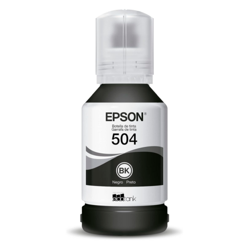 Botella De Tinta Epson T504 120 L4260 De 127 Ml, Color Negro