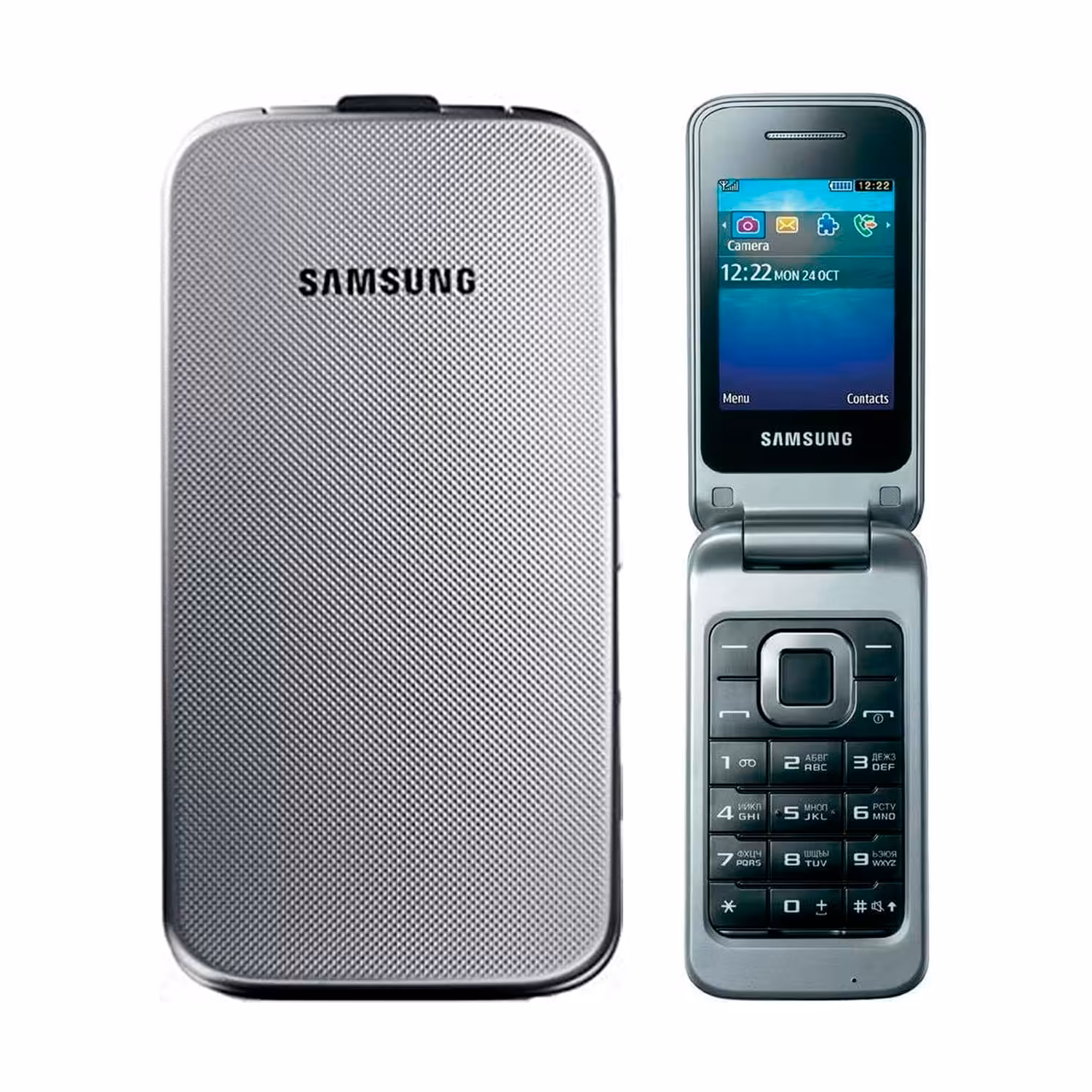 Celular Samsung Gt-c3520 Flip Single Sim Pantalla 2.4" - Plata