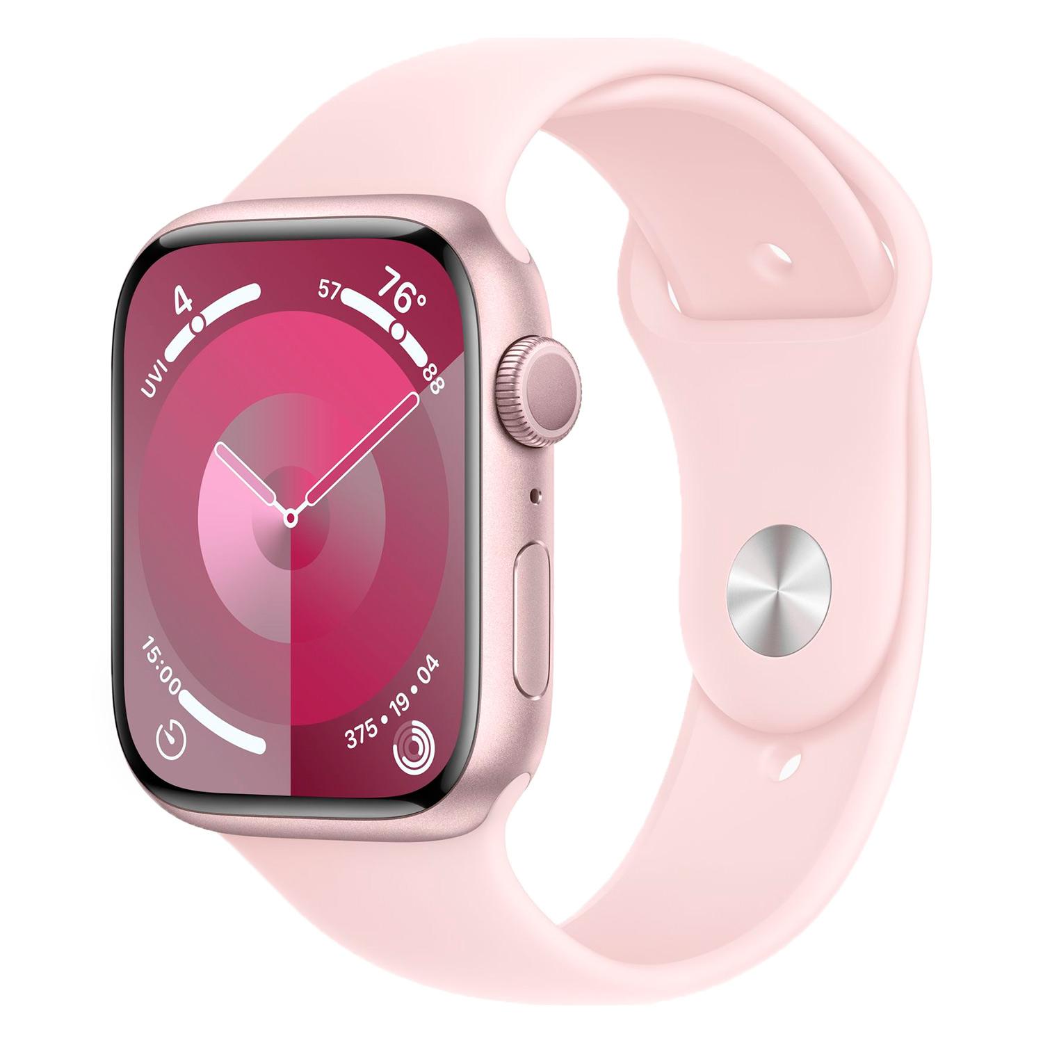Apple Watch Series 9 Mr9h3ll/a Caja De Aluminio 45 Mm Rosa - Sport Rosa M/l
