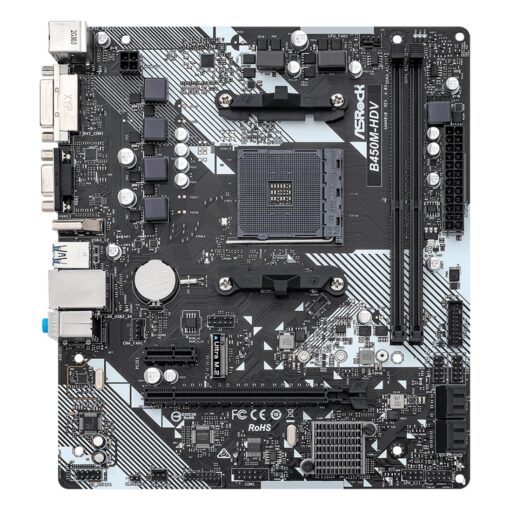 Alternative view of Placa Madre Asrock B450m-hdv R4.0 Ddr4 Con Socket Am4 Y Chipset Amd Promontory B450 Micro Atx