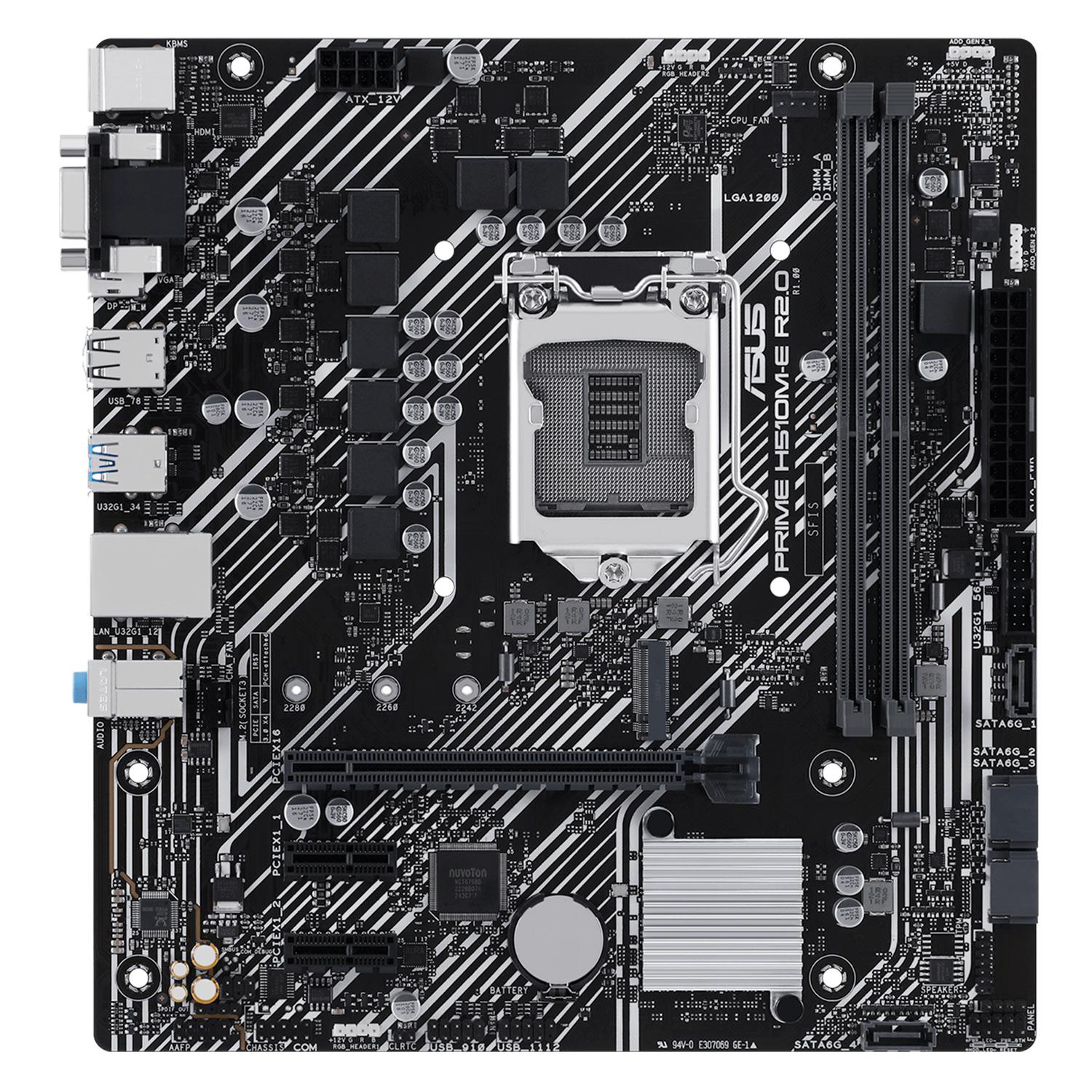 Alternative view of Placa Madre Asus Prime H510m-e R2.0 Zócalo Intel Lga 1200 Chipset Intel H470 Ddr4 Micro Atx