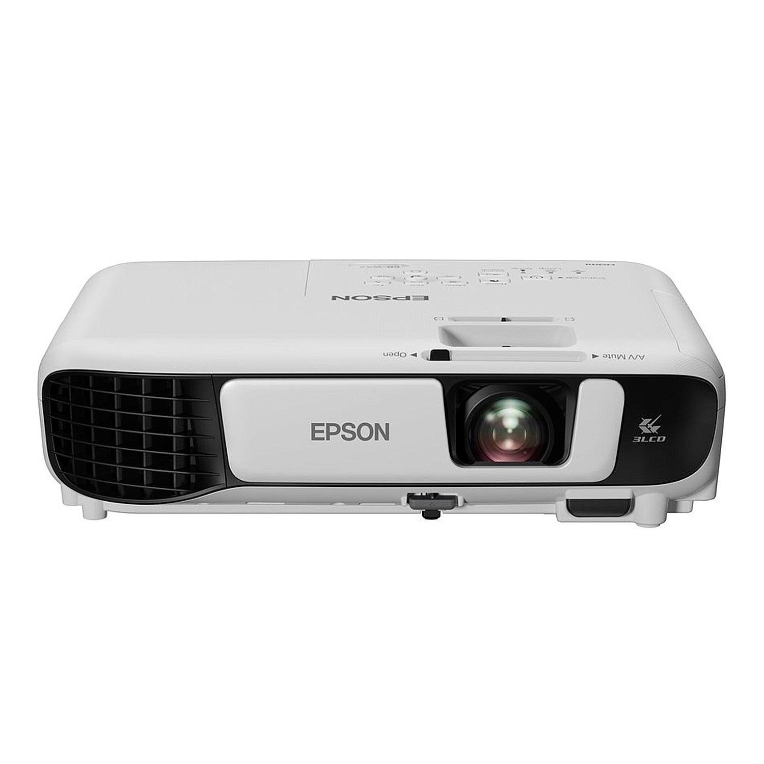 Proyector Epson W52+ 3lcd Hdmi De 4000 Lúmenes, Color Blanco
