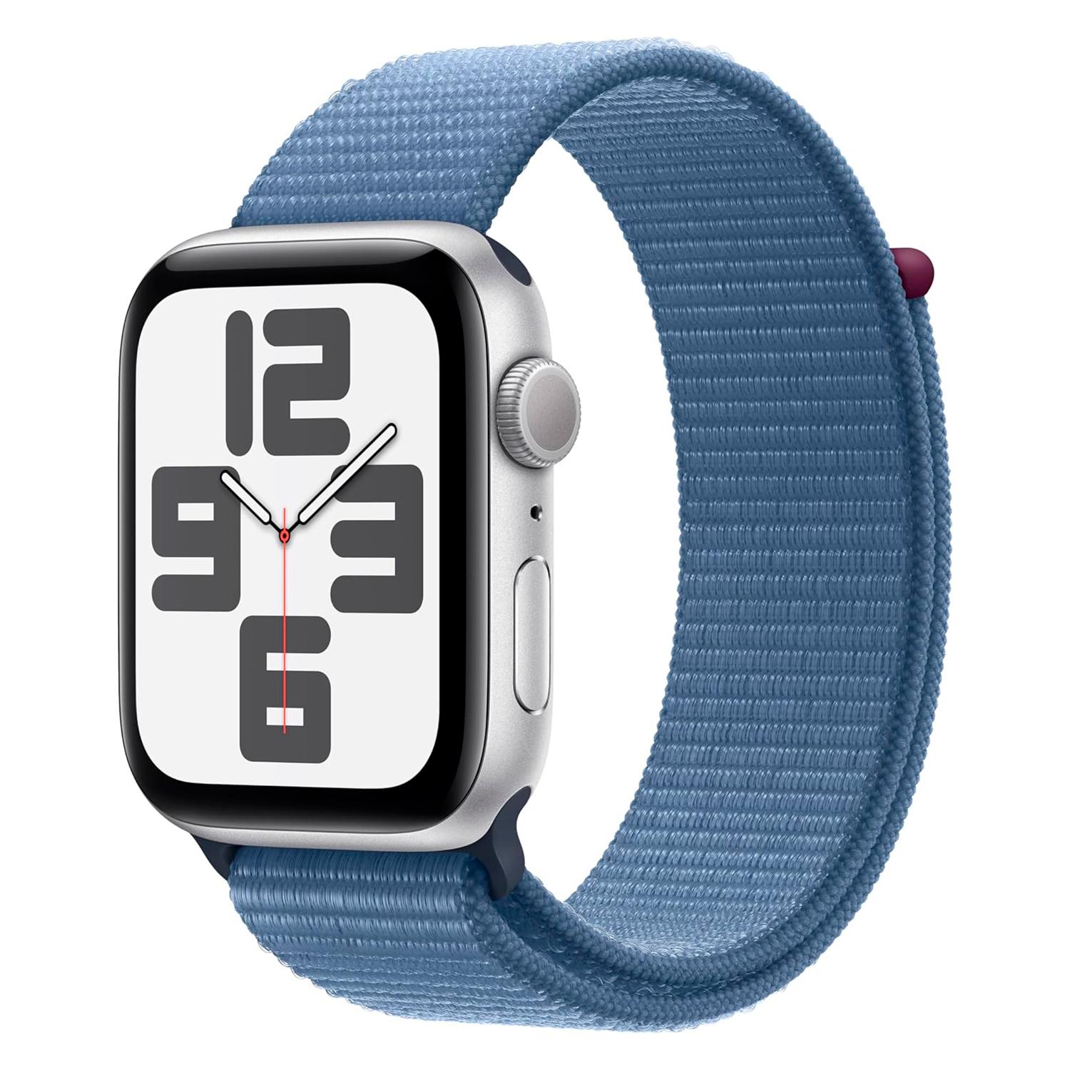 Apple Watch Se 2 Mref3ll/a Caja De Aluminio 44 Mm Correa Deportiva Color Plata Y Azul