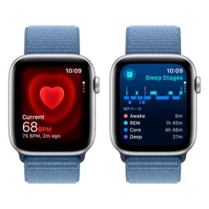 Apple Watch Se 2 Mref3ll/a Caja De Aluminio 44 Mm Correa Deportiva Color Plata Y Azul - Imagen 2