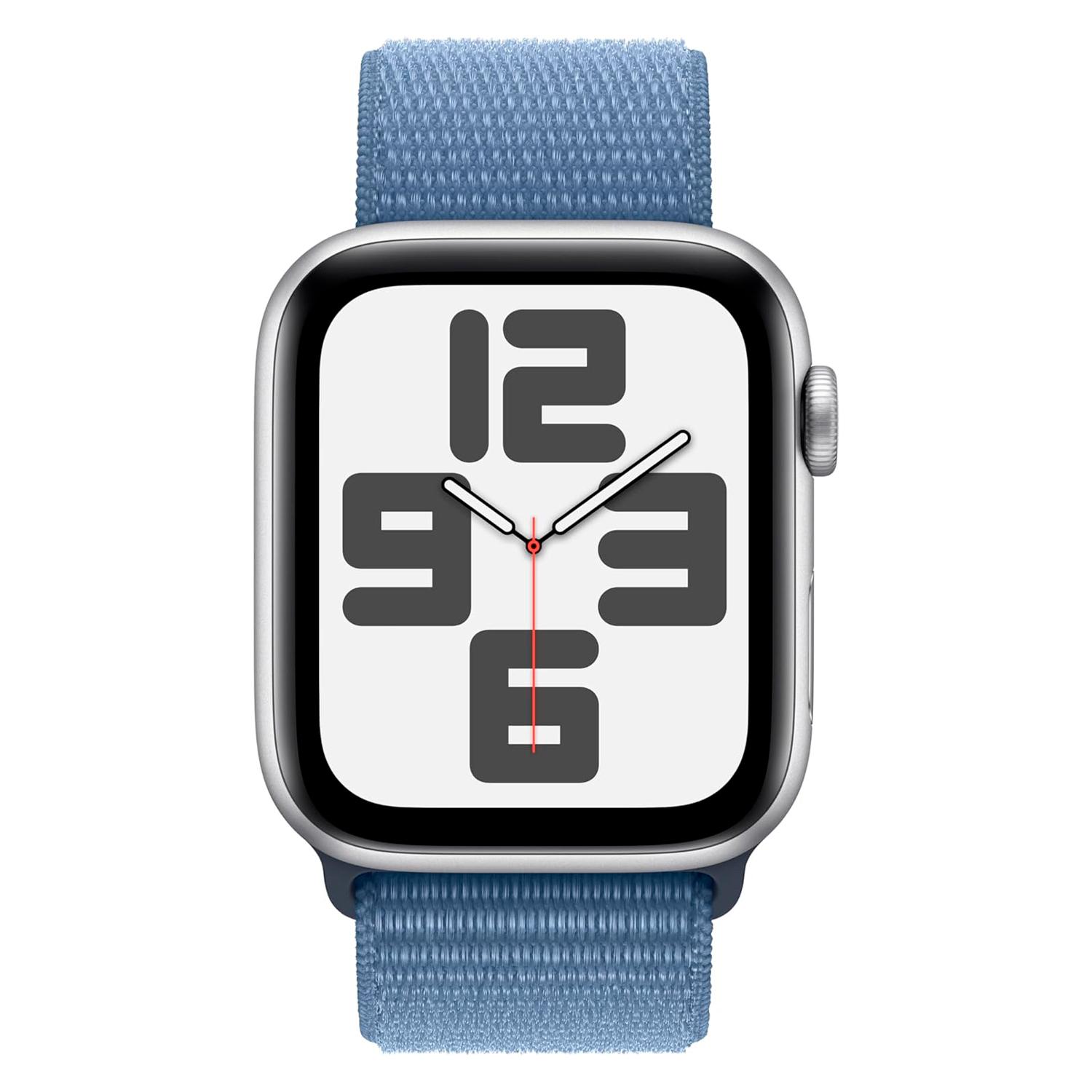 Apple Watch Se 2 Mref3ll/a Caja De Aluminio 44 Mm Correa Deportiva Color Plata Y Azul - Imagen 3