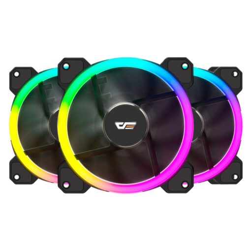 Fan Para Caja 3 En 1 Darkflash Dr11 Argb, Color Negro
