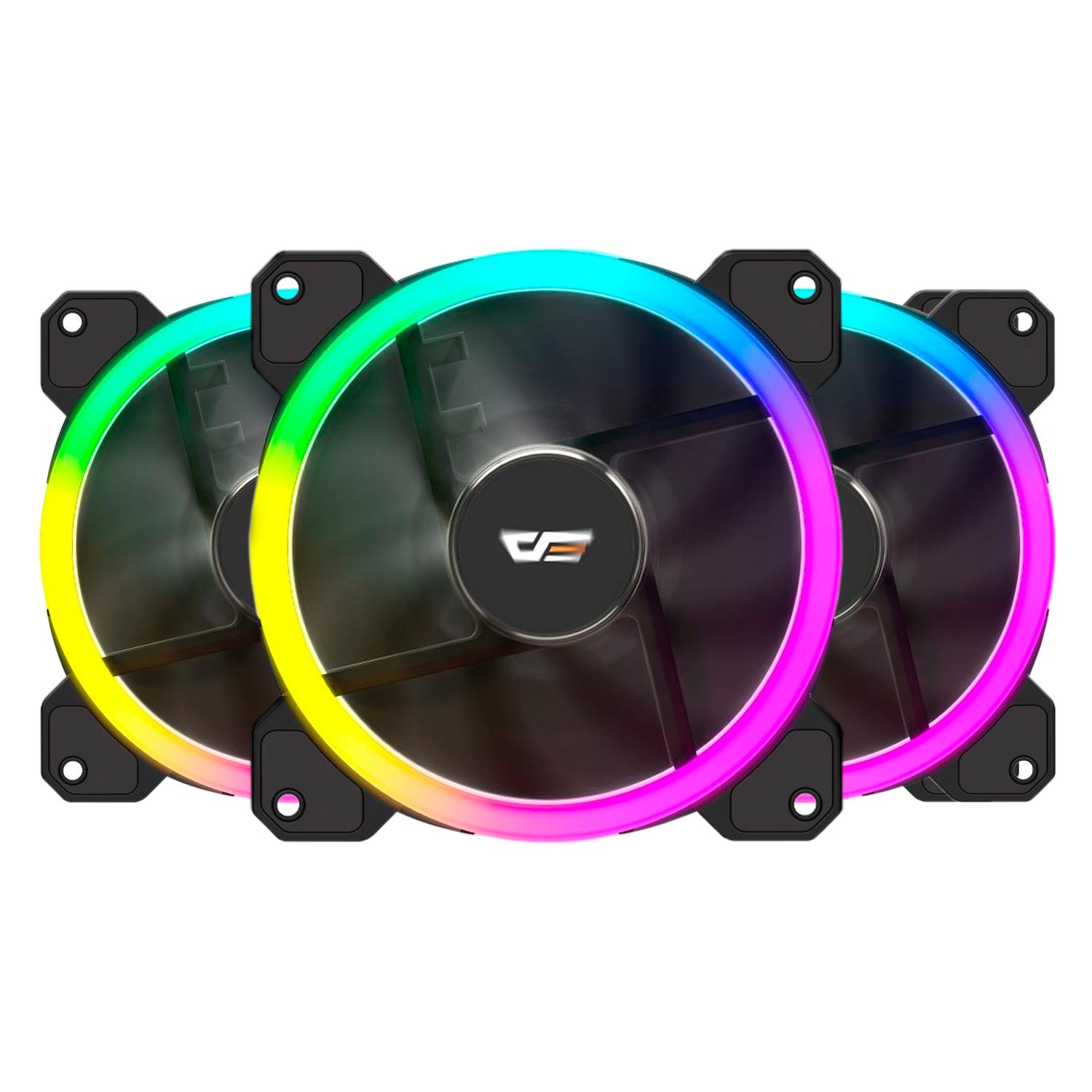 Ventilador De Refrigeración Para Caja 3 En 1 Darkflash Dr11 Argb, Color Negro