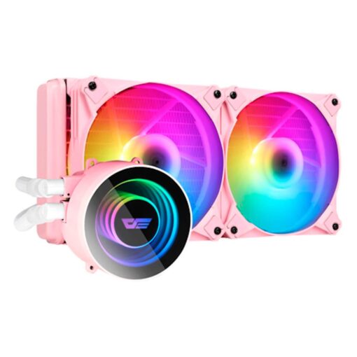 Alternative view of Disipador De Agua Darkflash Twister Dx240 V2 Argb Para Procesador, Color Rosa