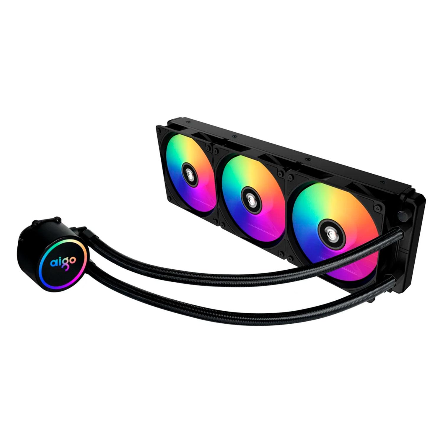 Enfriador De Agua Para Procesador Aigo Ac Se 360 Rainbow - Negro