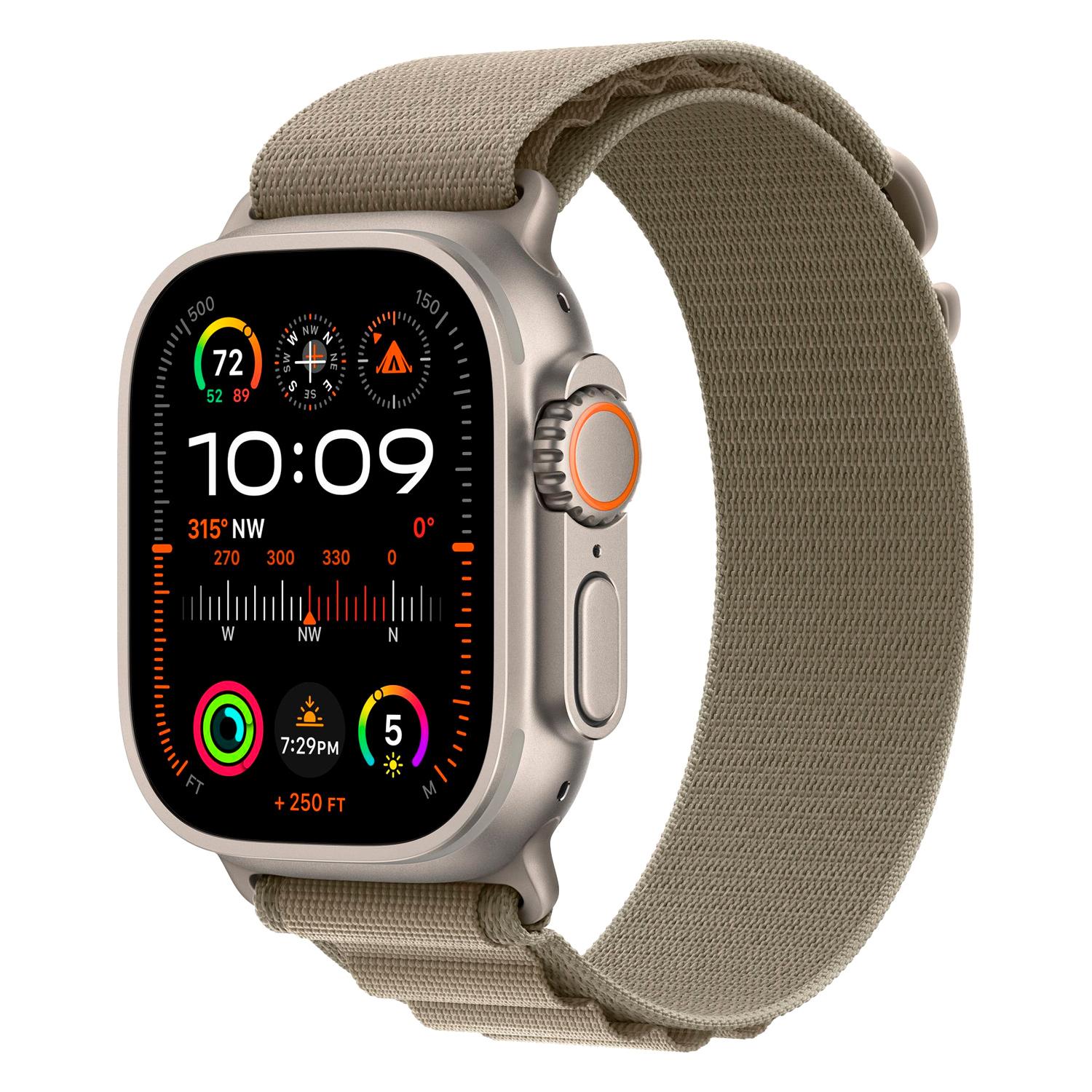 Apple Watch Ultra 2 Mrey3lz/a Celular + Gps Caja De Titán 49 Mm - Correa De Bucle Alpine Olivia
