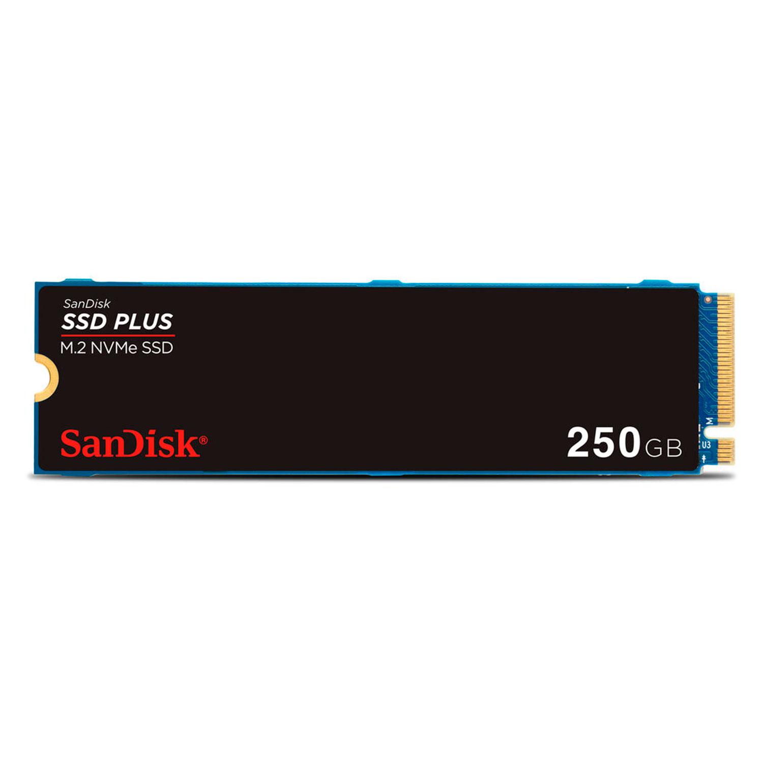 Disco Duro Sandisk Plus De 250 Gb M2 Nvme Pcie 3.0 X 4: Sdssda3n-250g-g26