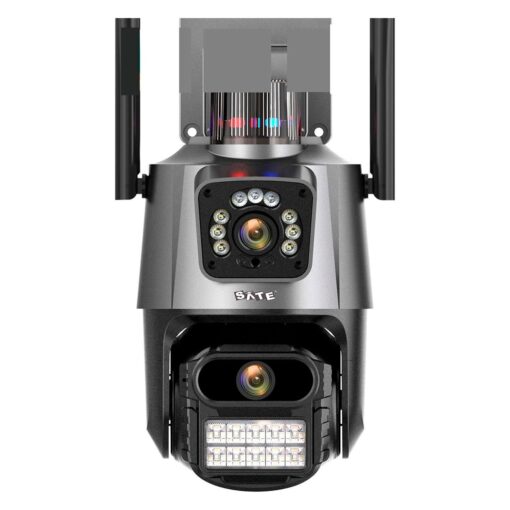 Cámara De Seguridad Wifi Satellite A-cam009d Full Hd De 4 Mp, Color Gris
