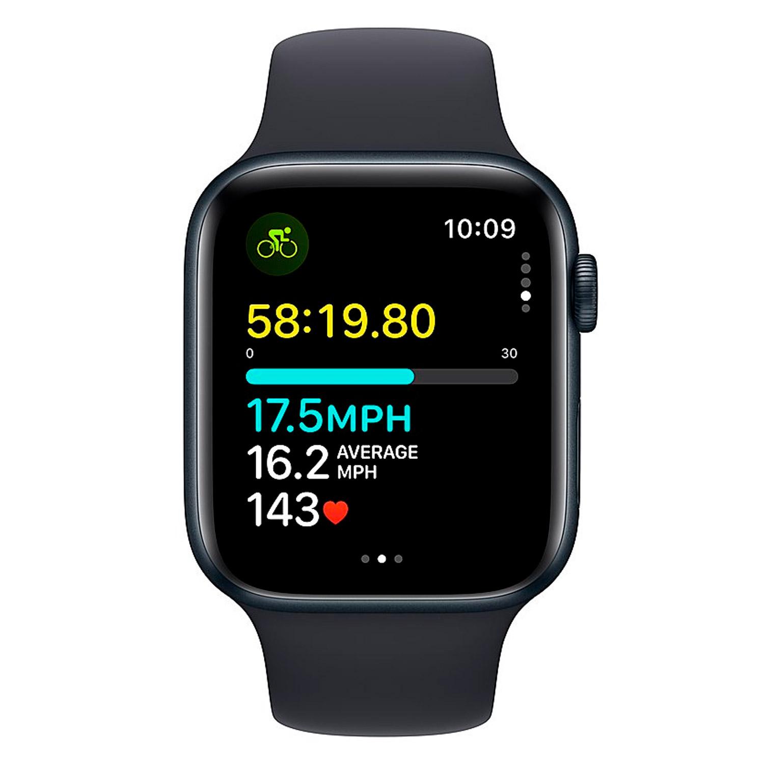 Alternative view of Apple Watch Se 2 Mre93ll/a Caja De Aluminio 44 Mm Medianoche - Medianoche Sport M/l