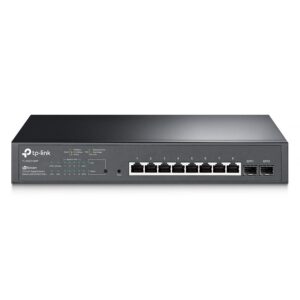 Switch Poe+ De 10 Puertos Y 8 Puertos 2sfp De 1000 Mbps De Tp-link Tl-sg2210mp, Color Gris