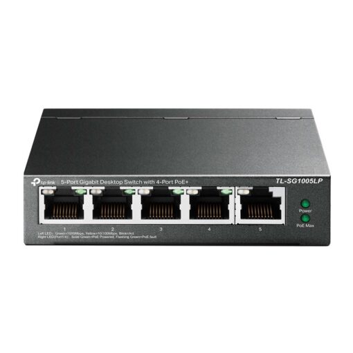 Tp-link Tl-sg1005lp Switch Hub 5 Puertos Gigabit 4poe+ 1000mbps - Gris