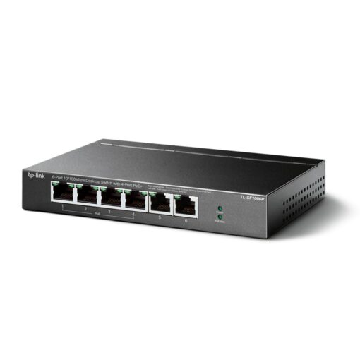 Alternative view of Switch Gigabit 4poe De 6 Puertos Y 100 Mbps De Tp-link Tl-sf1006p, Color Gris