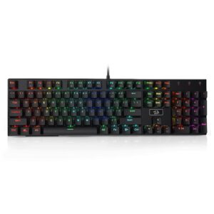 Teclado Para Juegos Redragon Devarajas K556 Rgb Con Interruptor Outemu Marrón, Color Negro