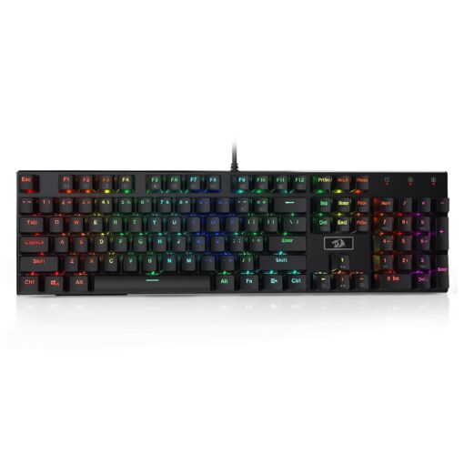 Teclado Para Juegos Redragon Devarajas K556 Rgb Con Interruptor Outemu Marrón, Color Negro