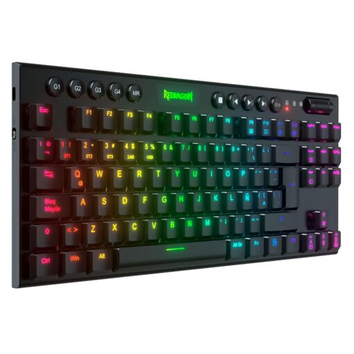Alternative view of Teclado Para Juegos Redragon Horus Tkl K621-rgb-pro Con Diseño Rojo, Interruptores, 80% Inalámbrico, Bluetooth,