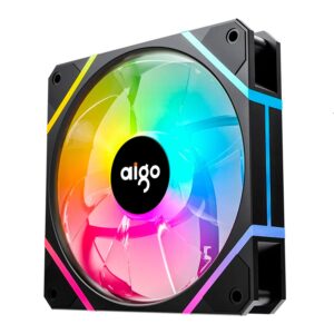 Fan Para Caja Aigo Am12 Pro Rgb, Color Negro
