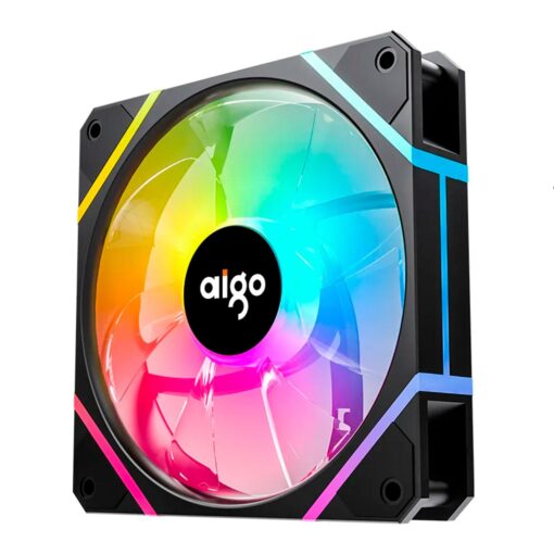 Fan Para Caja Aigo Am12 Pro Rgb, Color Negro