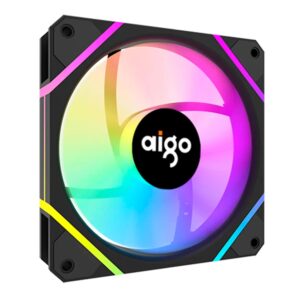 Fan Para Caja Aigo Am12 Pro Rgb, Color Negro - Imagen 2